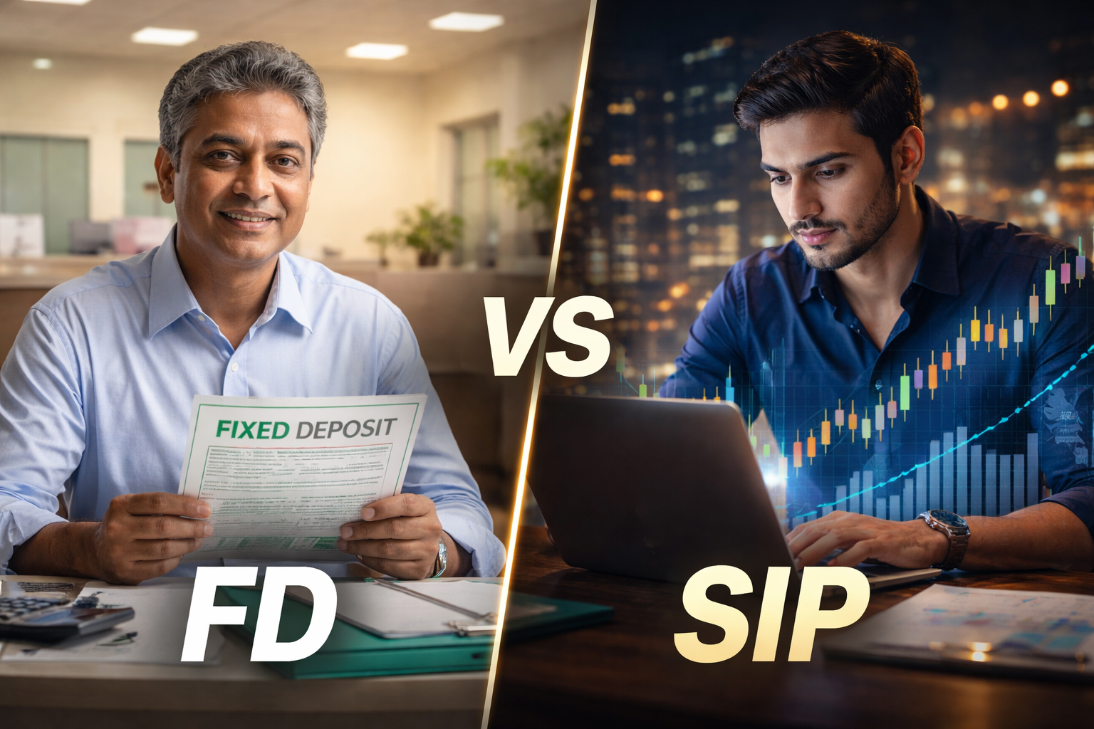 sip vs fd 10 years comparison
